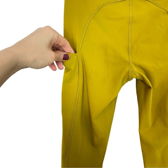 Athleta Ultimate Stash Pocket 7/8 Tight Leggings Womens Size Small Chartreuse - Picture 6 of 16